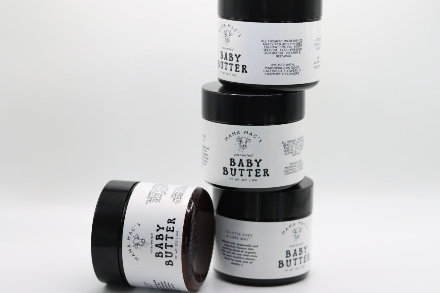 Unscented Herb Infused Grass-fed and Finished Tallow Baby Butter