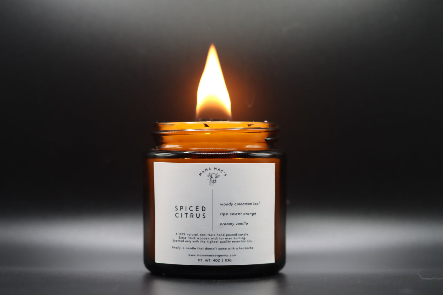 Spiced Citrus Non-toxic 100% Natural Tallow & Beeswax Candle