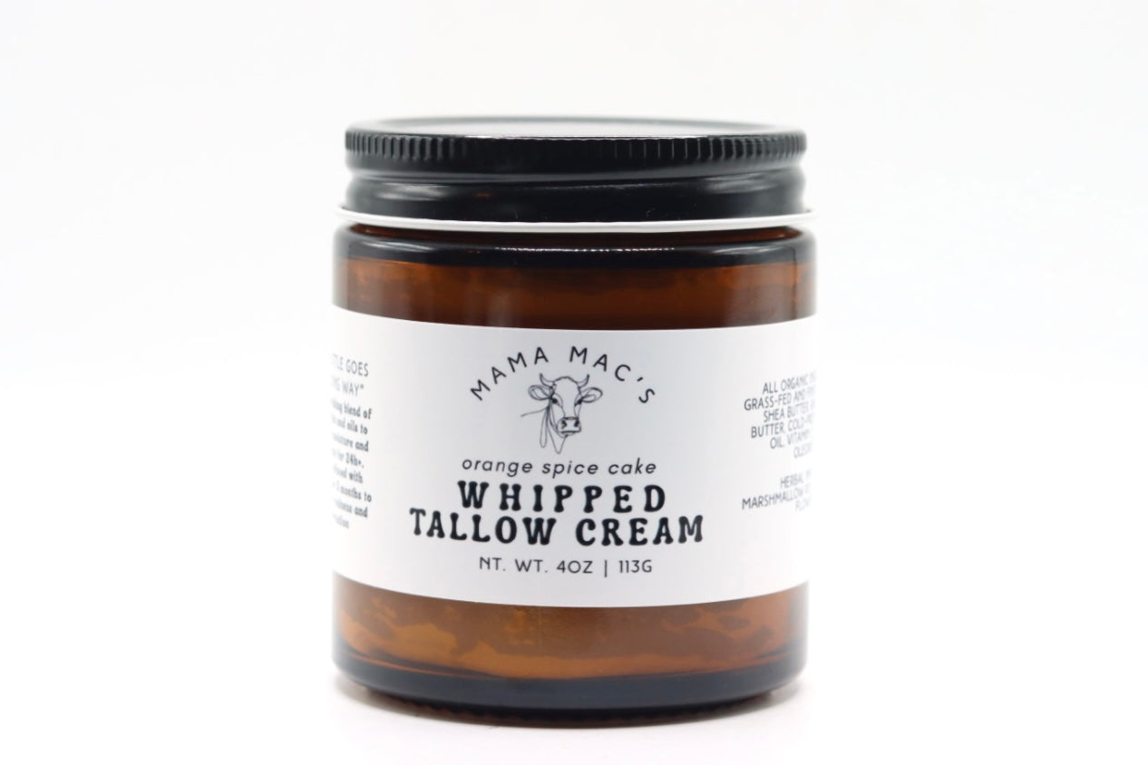 Herb Infused Ultra Nourishing Orange Spice Cake Whipped Tallow Body Cream