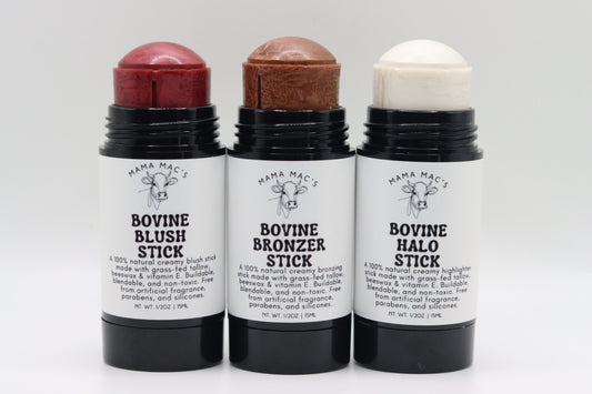 Ultra Tinted & Nourishing Tallow Blush, Bronzer, & Highlighter Bundle