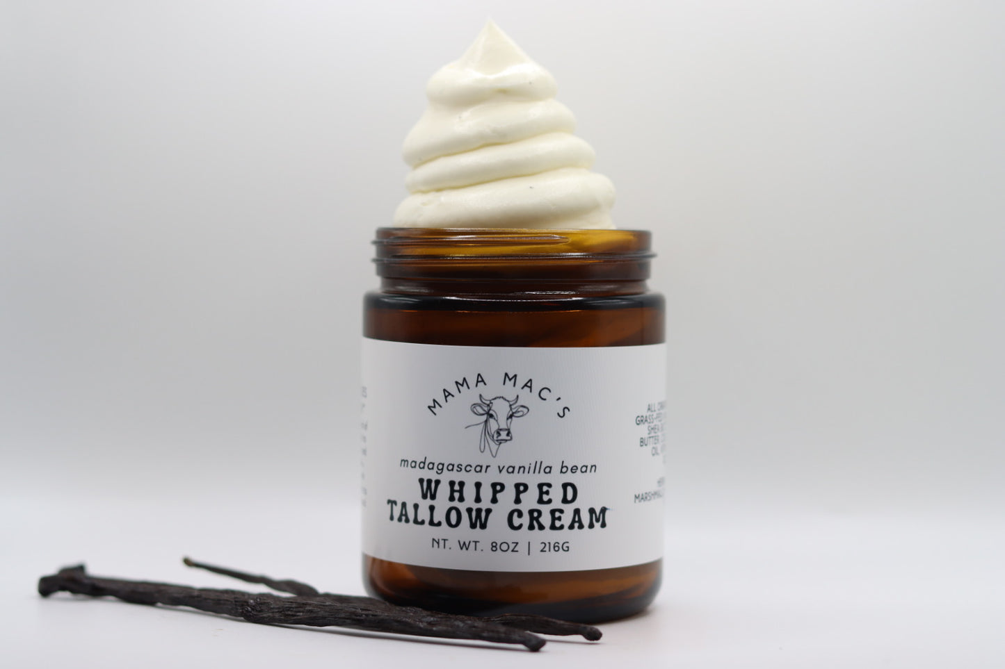 Herb Infused Ultra Nourishing Vanilla Bean Whipped Tallow Body Cream