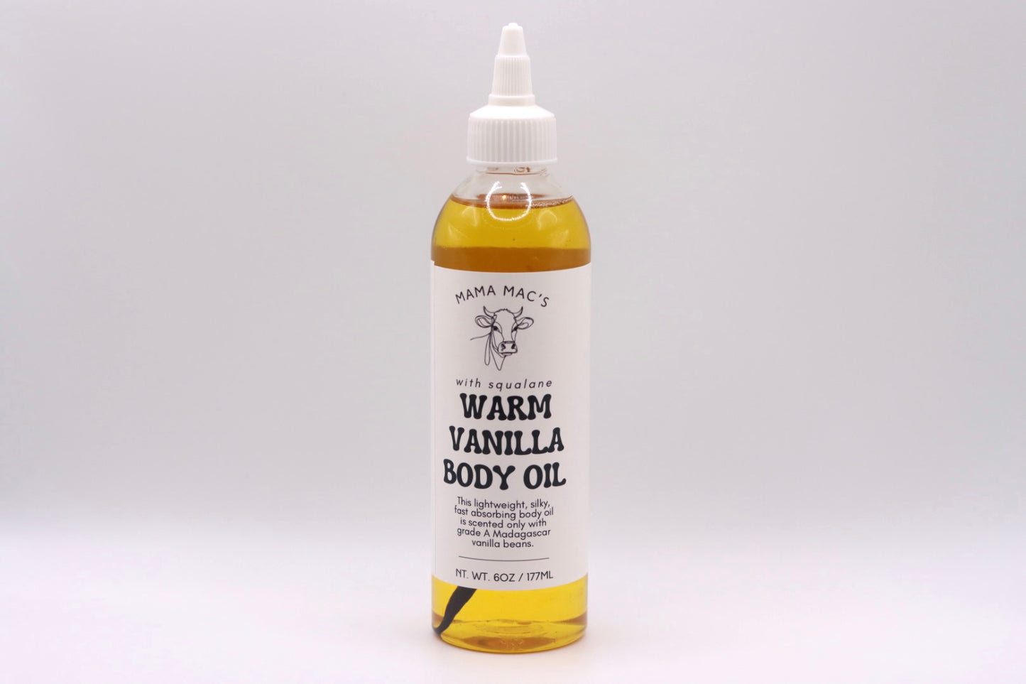 Warm Vanilla Body Oil Scented with Grade A Madagascar Vanilla Beans