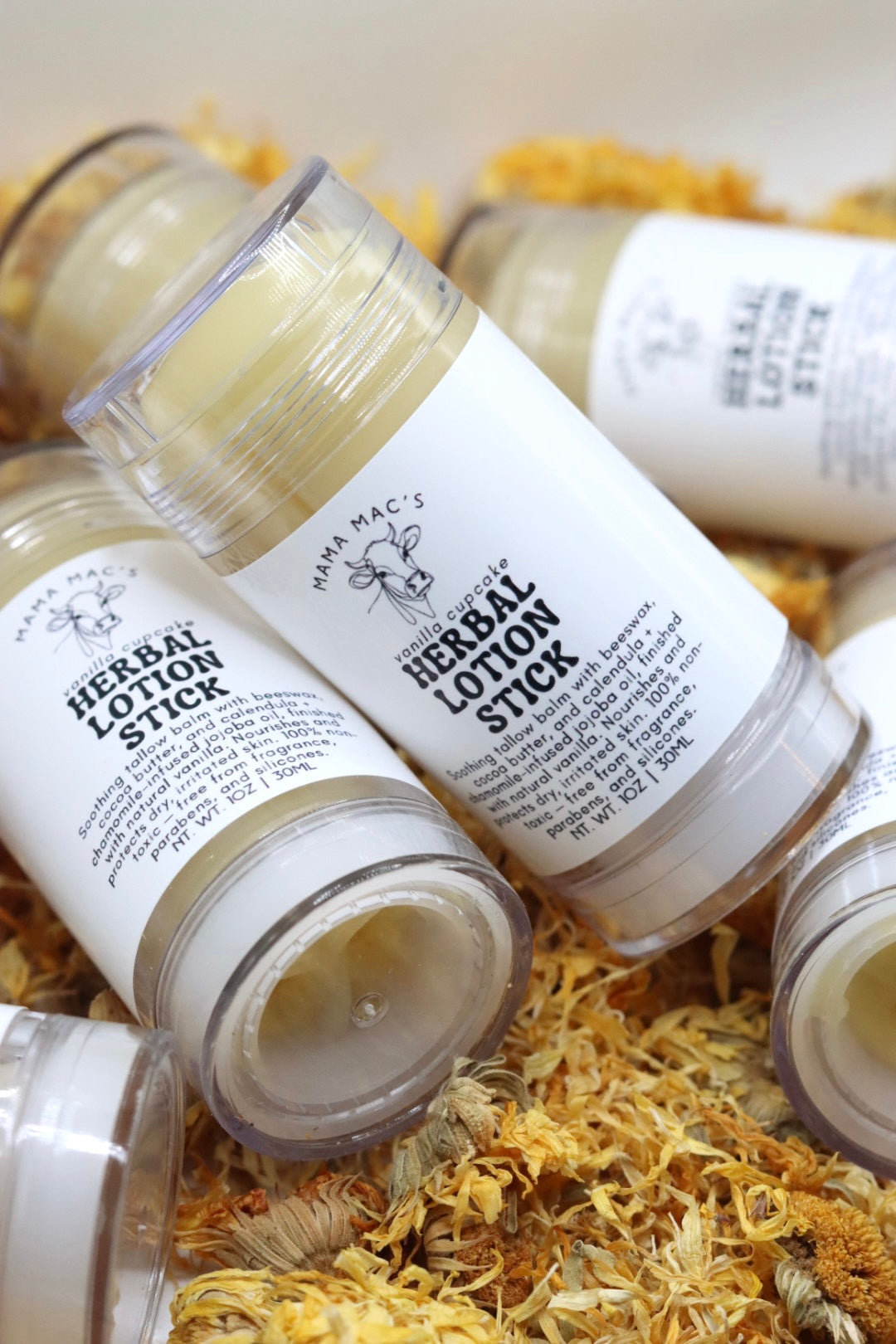 Vanilla Cupcake — Tallow & Cocoa Butter Herbal Lotion Stick