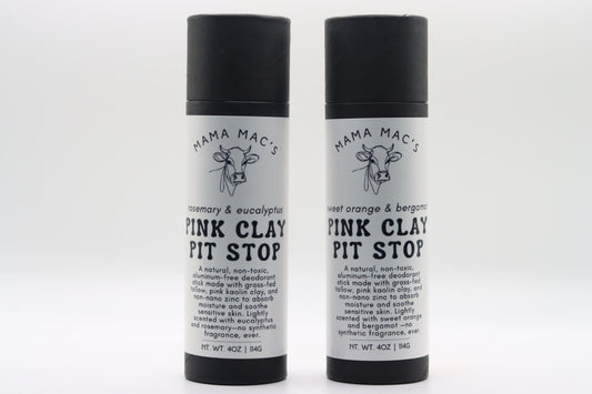 Pink Clay Pit Stop — Natural Non-toxic Deodorant Stick