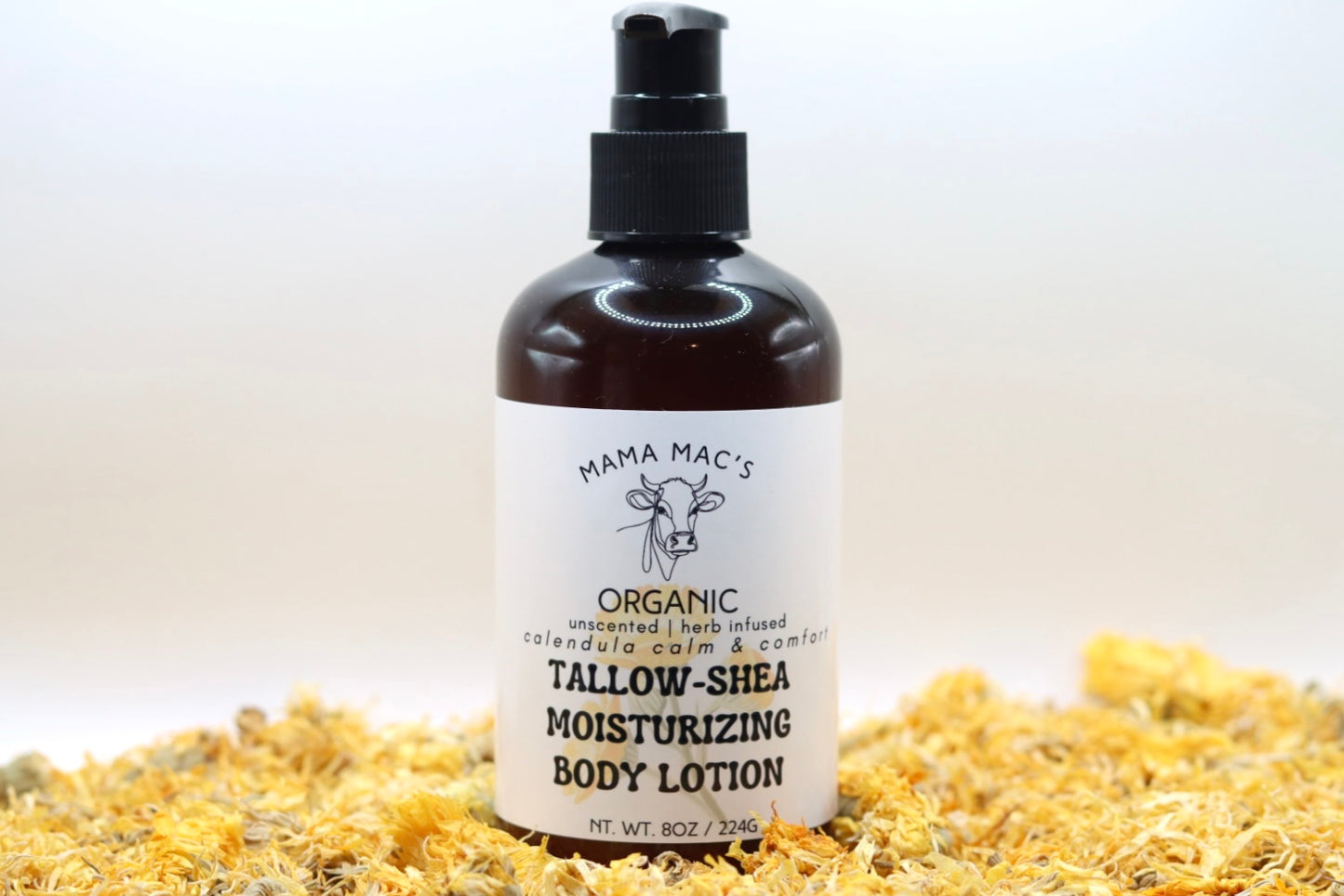 Calendula Calm Unscented Organic Tallow-Shea Body Lotion