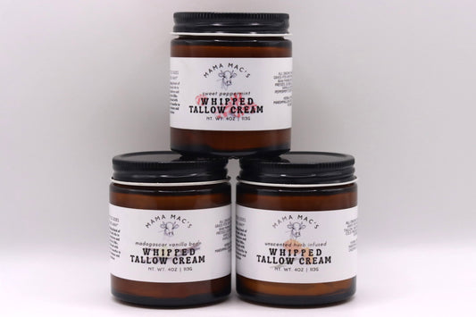 Herb Infused Whipped Tallow Body Cream With Organic Mango Butter