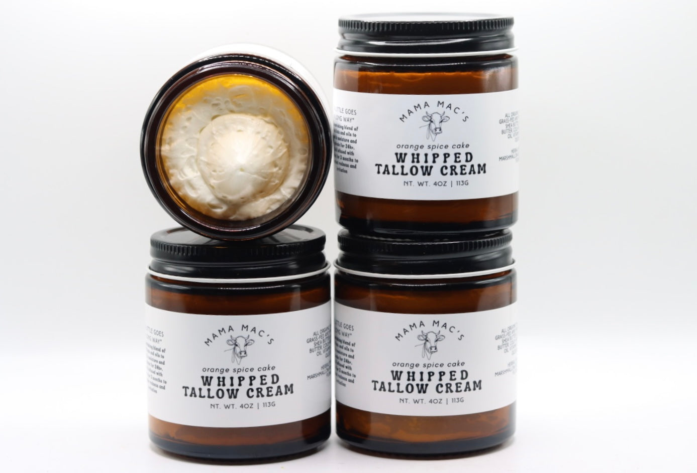Herb Infused Ultra Nourishing Orange Spice Cake Whipped Tallow Body Cream