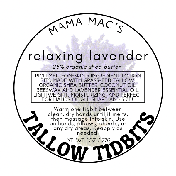 Tallow Lotion Tidbits with 25% Organic Shea Butter