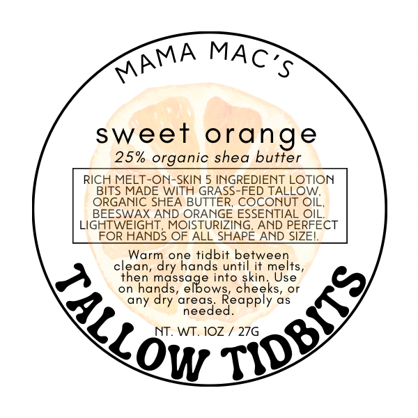 Tallow Lotion Tidbits with 25% Organic Shea Butter